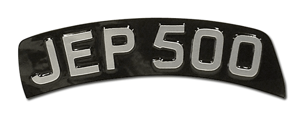Truimph Curved Pressed Metal Black & Silver Number Plate ( Digit Size 1 3/4'' ) Size Available 10 3/4'' x 2 3/4''