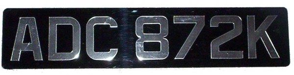 Mirror Silver Digits on Black Acrylic (3 1/8'' digit size) Oblong & Square Available